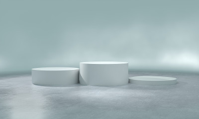 空平台场景工作室或基座显示，3D渲染