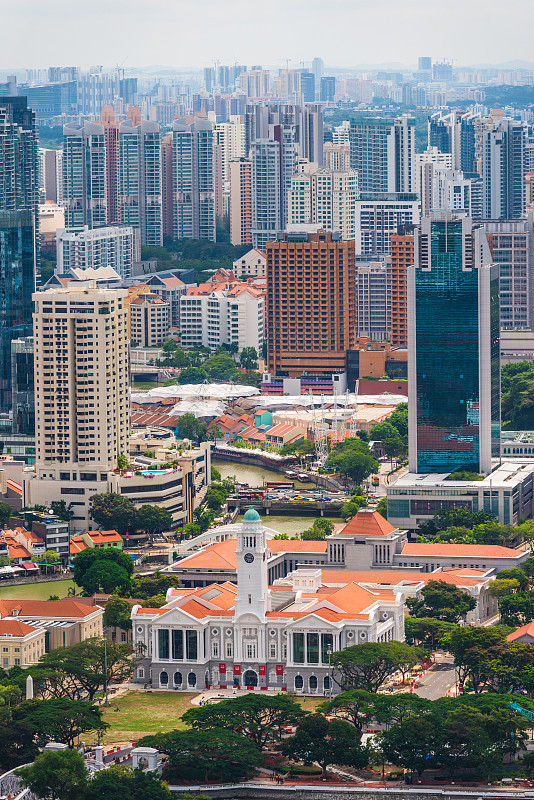 新加坡市政厅鸟瞰图