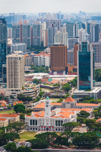 新加坡市政厅鸟瞰图