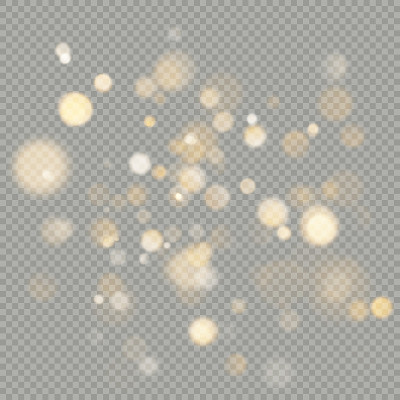 Effect of bokeh circles isolated on transparent ba