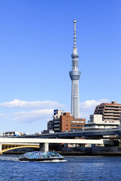 东京天空树和隅田河