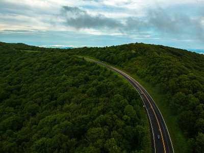 鸟瞰图从Cherohala Skyway