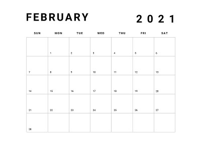 2021年日历模板