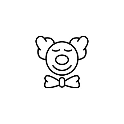 clown  funny character icon vector illustration