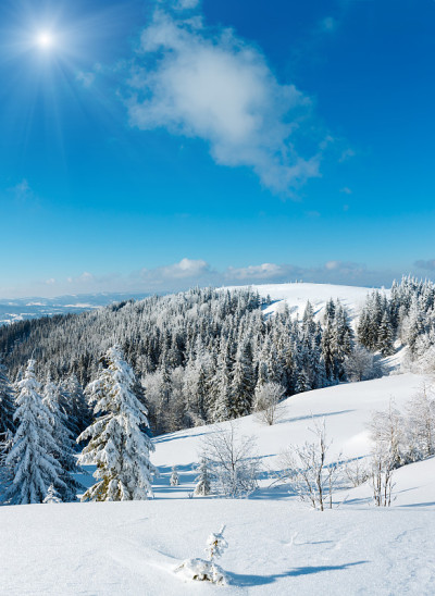 冬季山地雪景