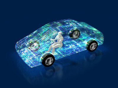 汽车发展的3D插图