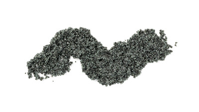 Small Black Caviar Isolated on White Background To