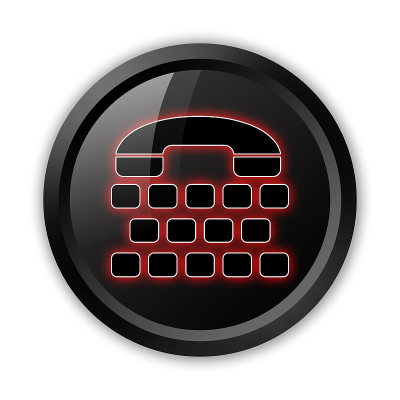 图标，按钮，象形图电话打字机