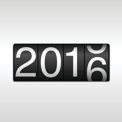 新年里程表2016与滚动数字