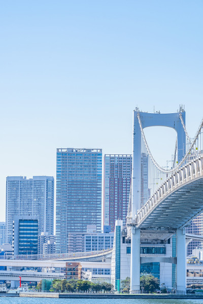 东京城市天际线，日本。