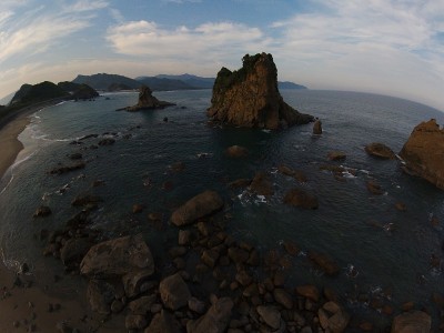 九州宫崎骏日美海滨无人机