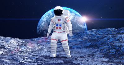 宇航员在远离地球的行星上感到头晕。