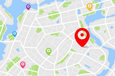 地图的3D俯视图与目标位置点005