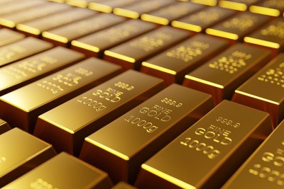 金条，作为一种价值储存手段的贵金属投资。数字3 d渲染。