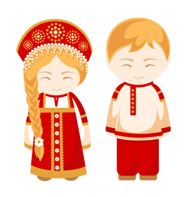俄罗斯男人和女人。人。