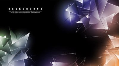 abstract background with glowing triangles that ov