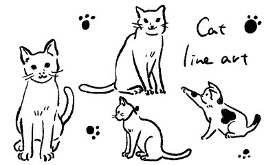 猫手绘线艺术集
