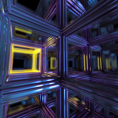 3d抽象发光霓虹灯背景