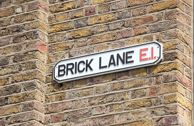 英国伦敦砖巷街道标志