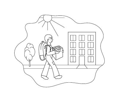 货物交付。快递服务。