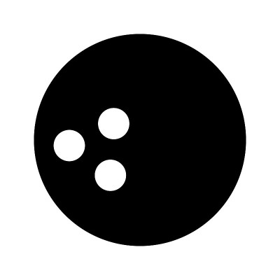 保龄球雕刻矢量图标