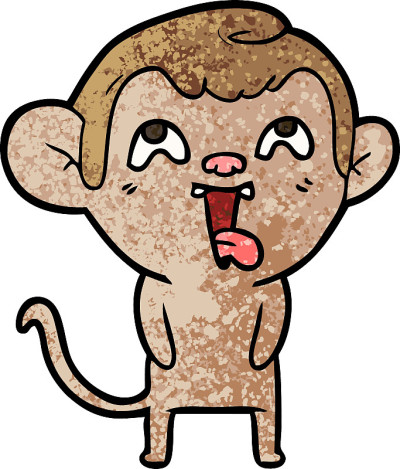 疯狂的卡通猴子