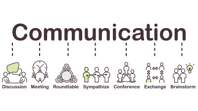 Communication icon, infographic