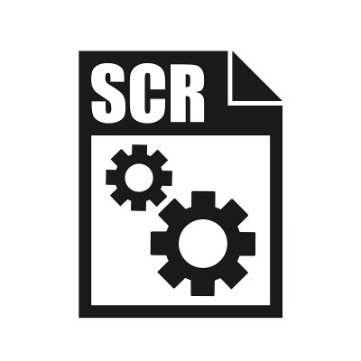 SCR文件矢量图标，平面设计风格