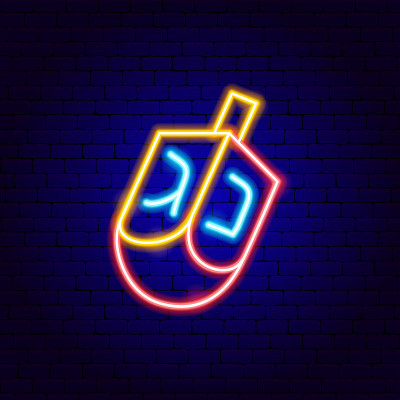 Dreidel Jewish Neon Sign