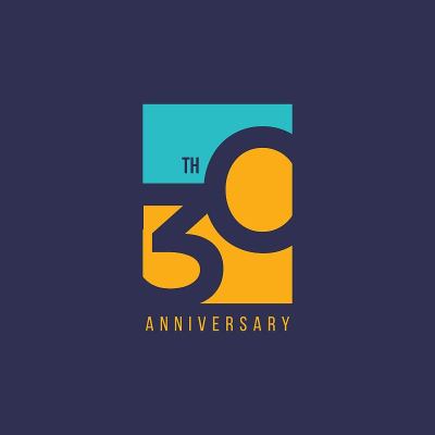 30 Year Anniversary Vector Template Design Illustr