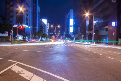 东京的城市灯光