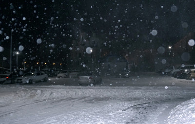 晚上下大雪