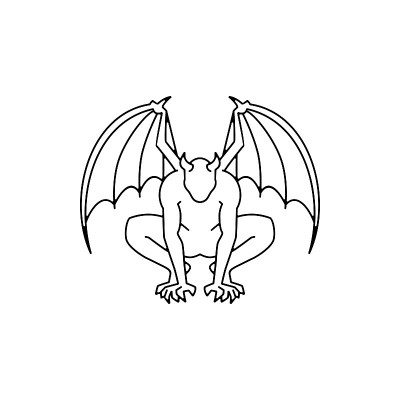 石像鬼矢量图标插图