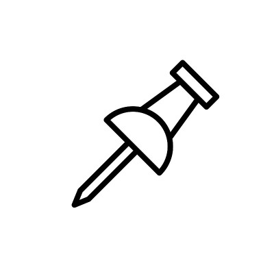 Push pin icon design template