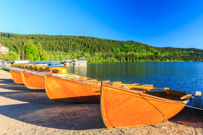 黑森林里的Titisee Neustadt湖。