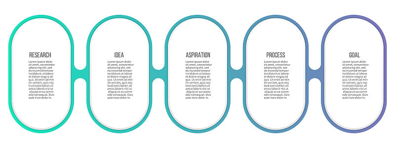 Business infographics. Process with 5 steps, optio
