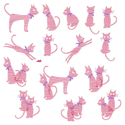 漂亮的猫插图