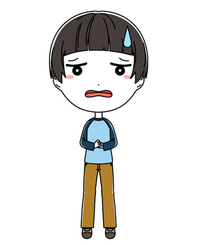 一脸困惑的男孩
