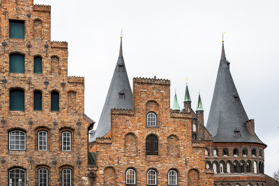 著名Holstentor Luebeck