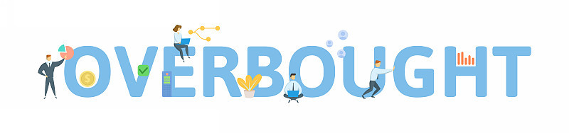 Overbought. Concept with keywords, people and icon
