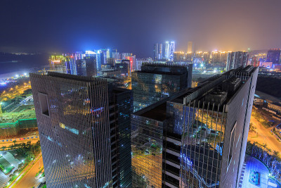 厦门观音山商务区夜景