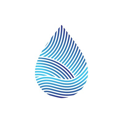 水图标在白色背景，矢量插图