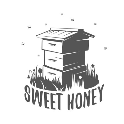 甜美的蜂蜜。矢量插图蜂巢。