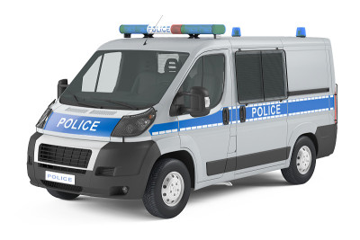 police car isolated