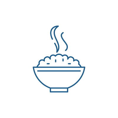 Porridge line icon concept. Porridge flat  vector 