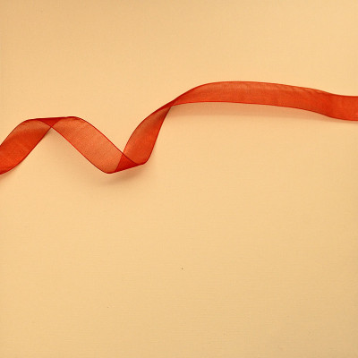 Red Ribbon on Brown