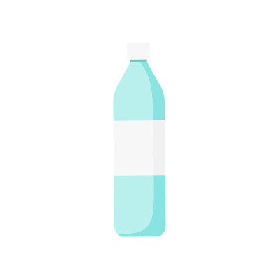 水瓶。矢量平面插图孤立在白色背景上