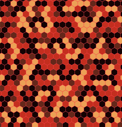 Hexagon Urban Fire Camouflage seamless patterns