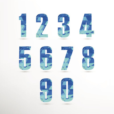 蓝色的数字