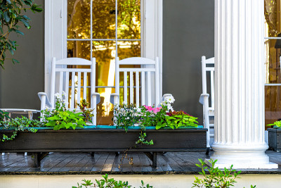 Old street historic Garden district in New Orleans